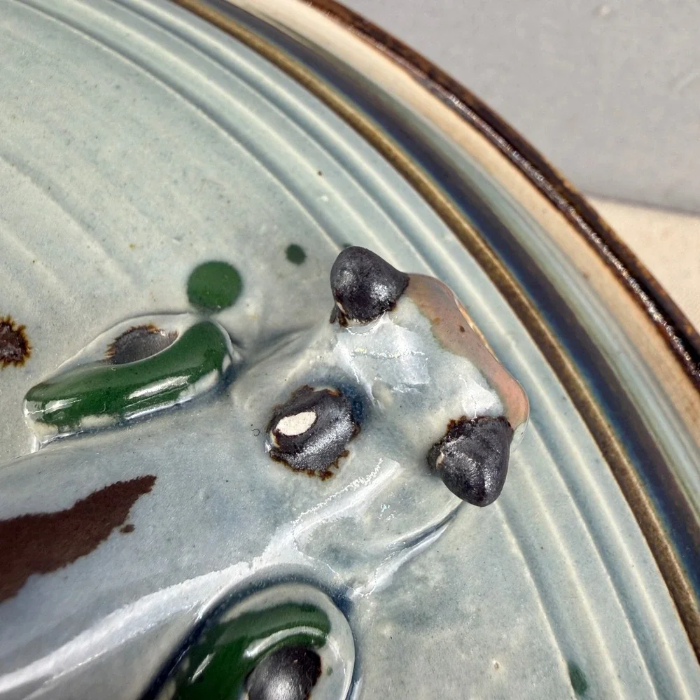 Bill Brigham Cowtown Pottery‎ Rattlesnake Casserole Dish Studio Stoneware Texas